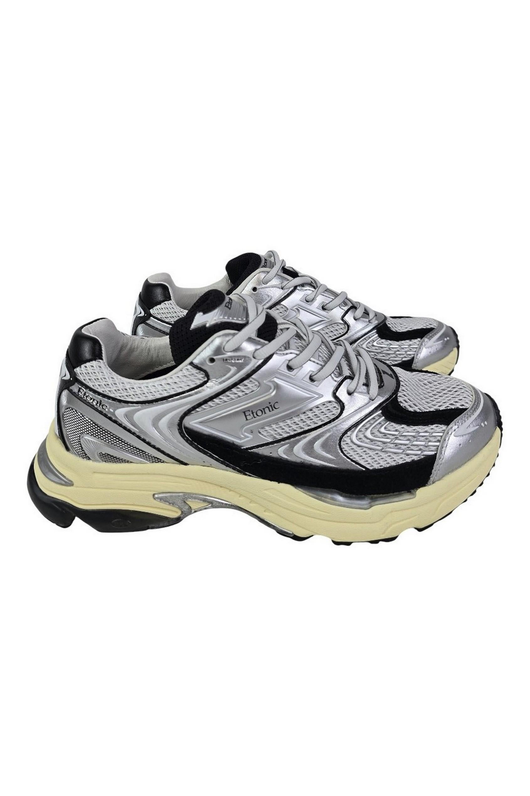 sneakers donna nero e argento 