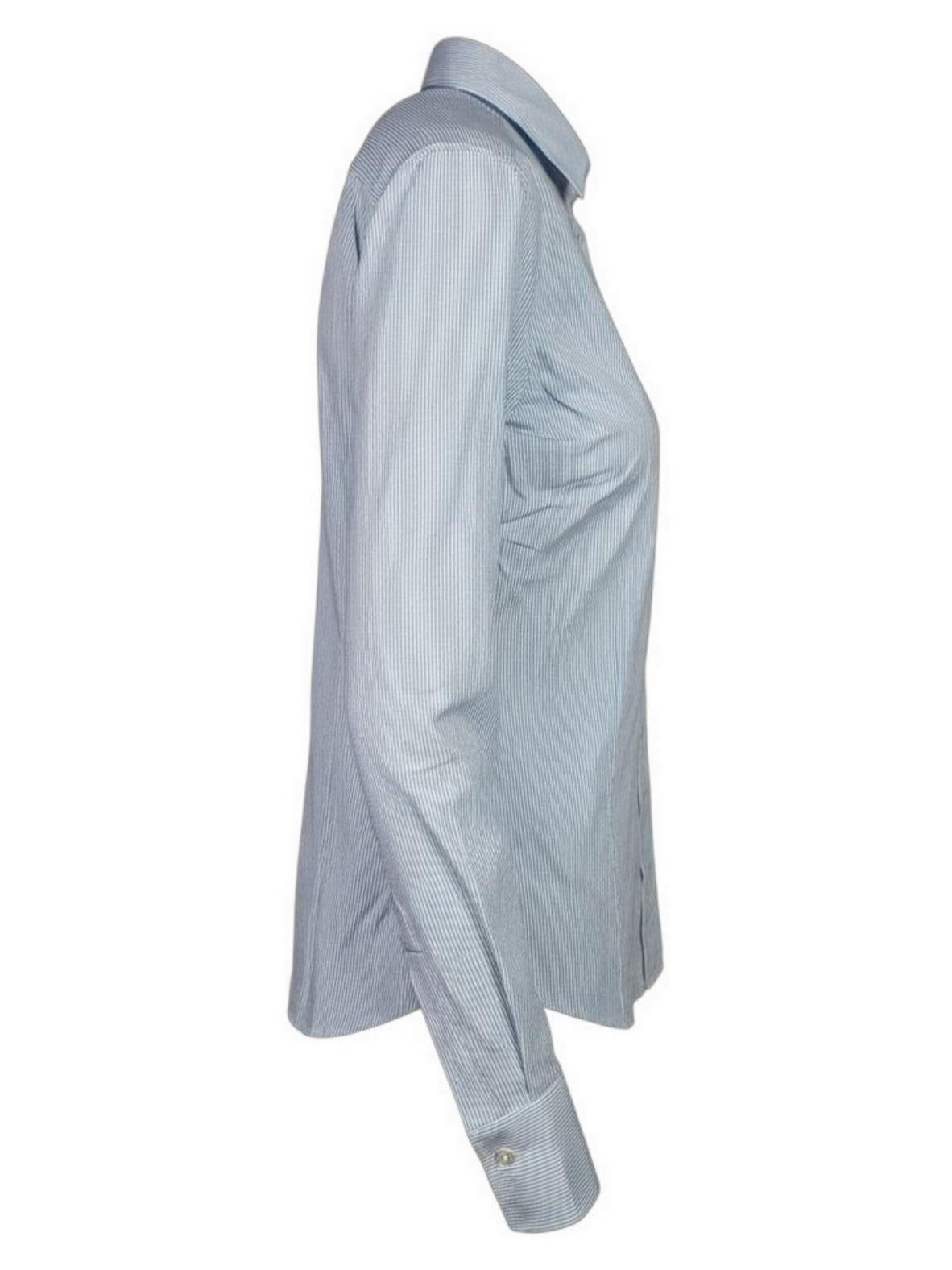 camicia donna active righe azzurro e bianco 
