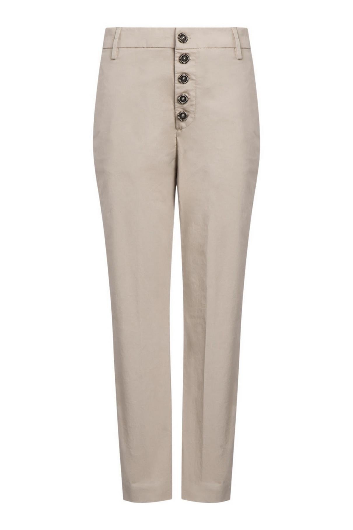 pantalone donna nima in gabardina sabbia 