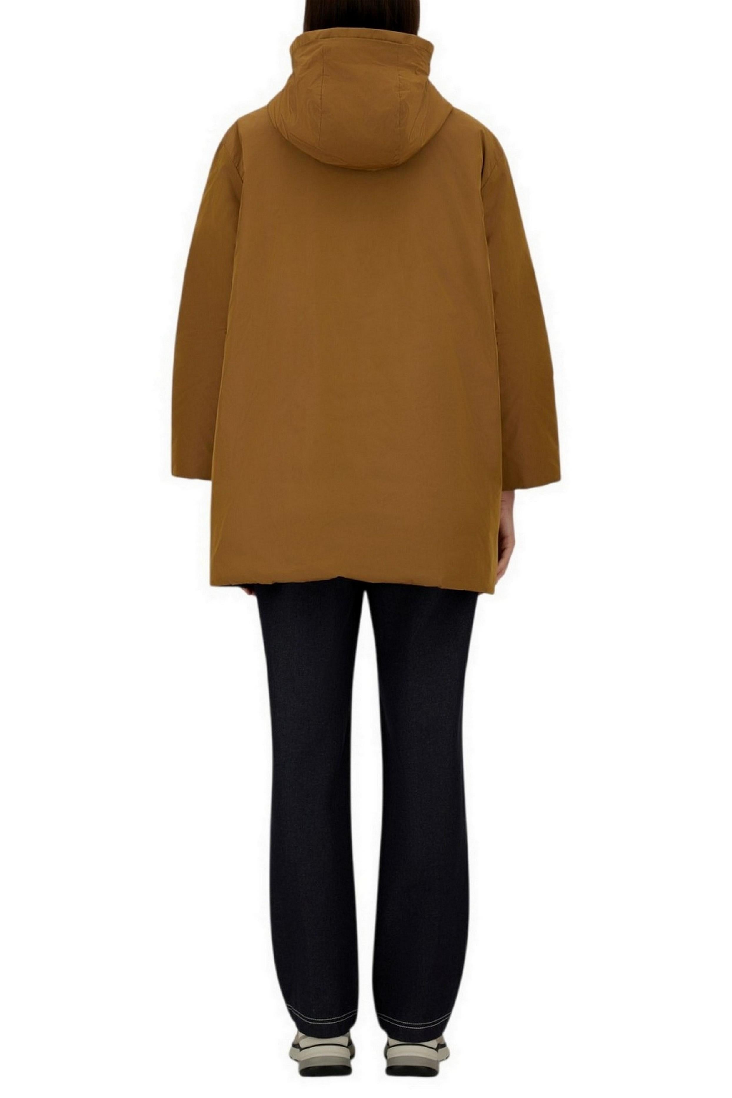 parka donna reversibile beige e blu 