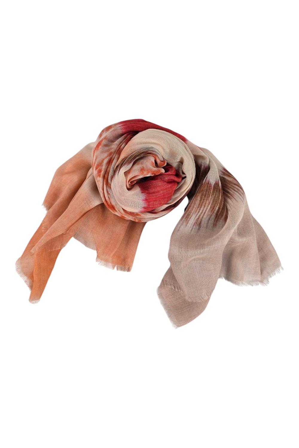 sciarpa donna fantasia batik corallo 