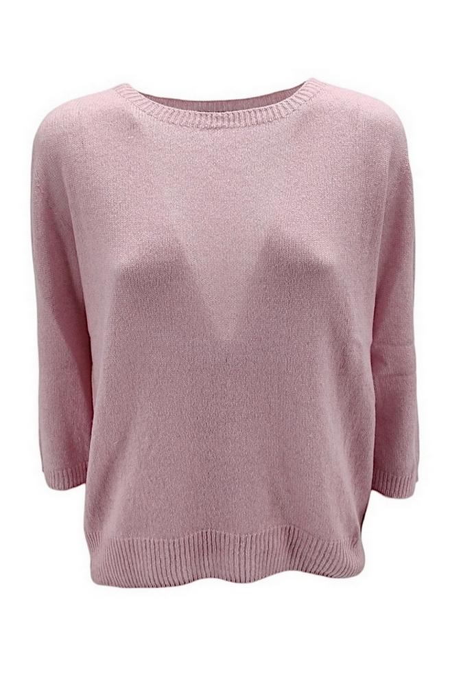 Maglia donna in cachemire leggero rosa 
