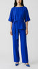 pantalón mujer ancho en cady azul P.A.R.O.S.H.