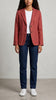 chaqueta mujer corta en lino rojo Kiltie