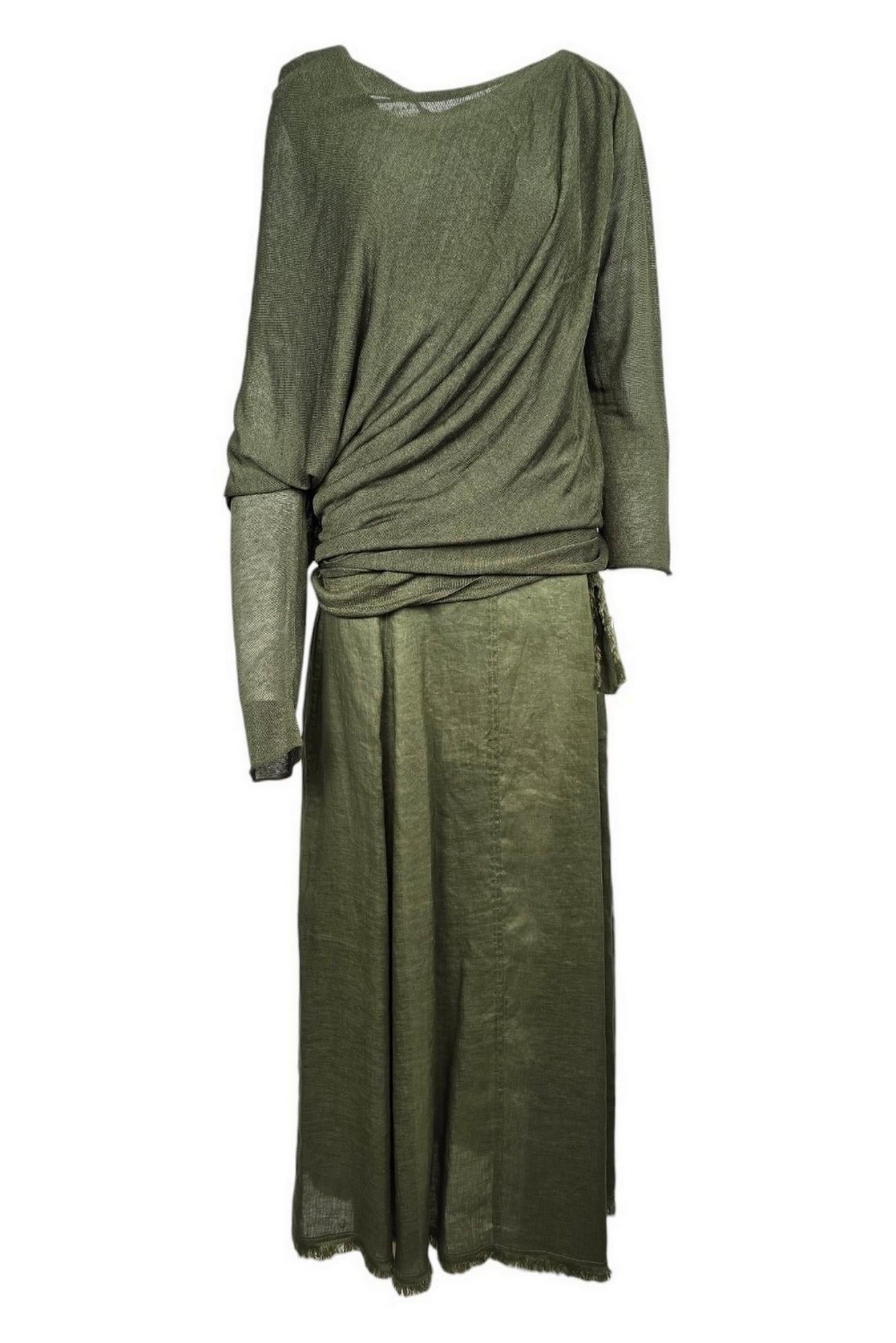 canotta donna in filo di lino militare 