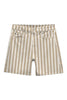 short mujer a rayas beige y blanco MC2 Saint Barth