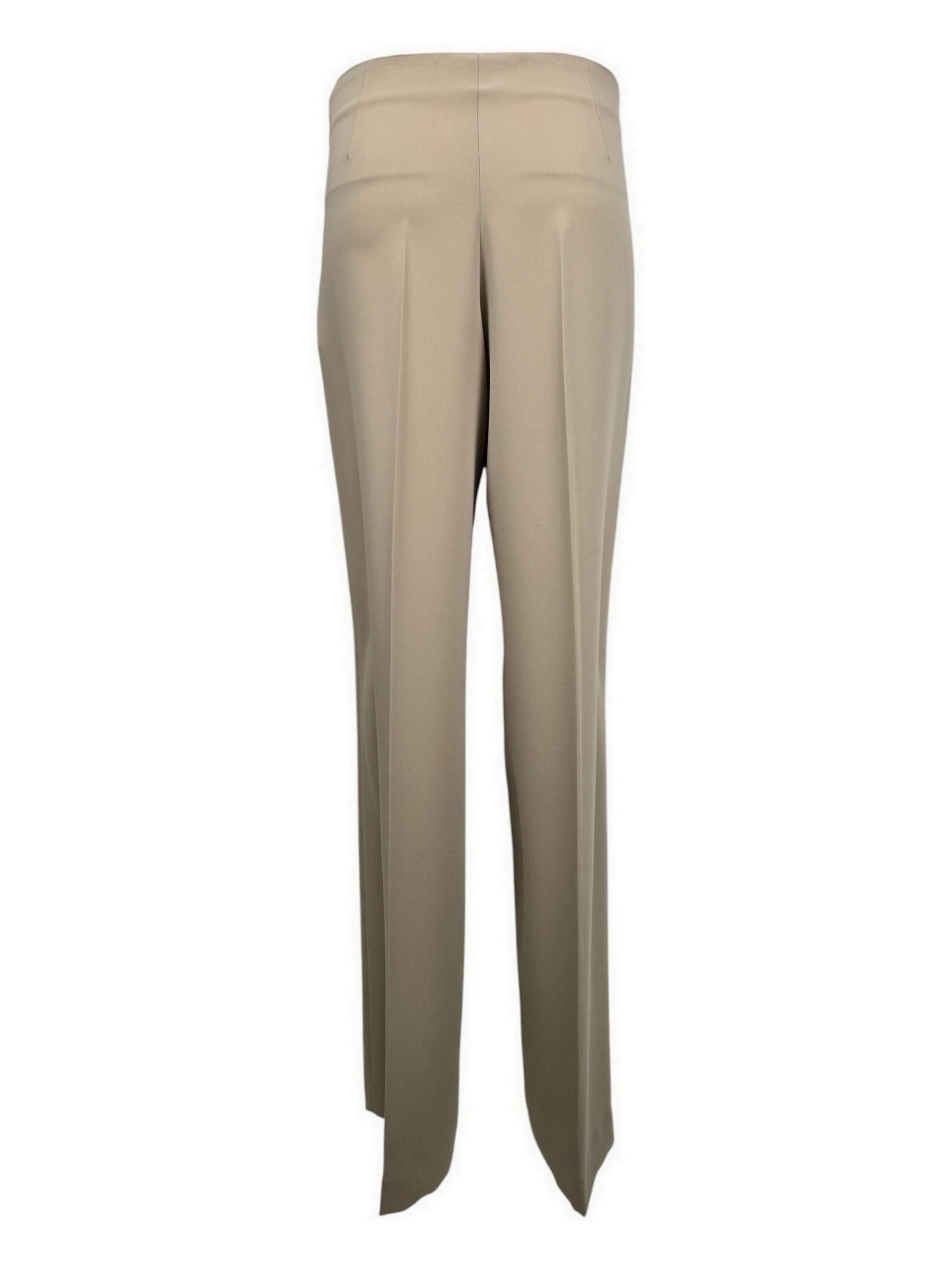 pantalone donna largo in cady beige 