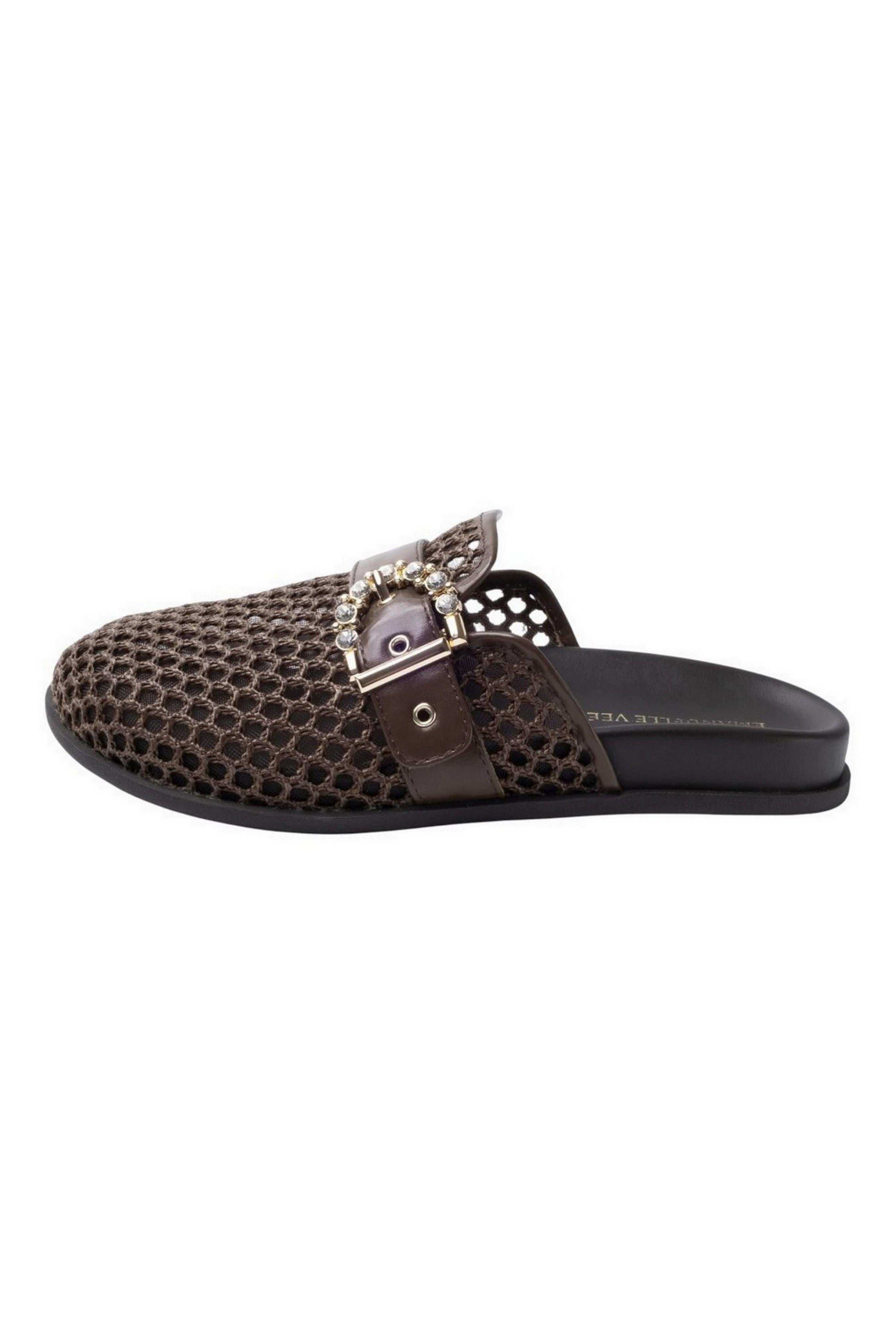 sabot donna traforato marrone 