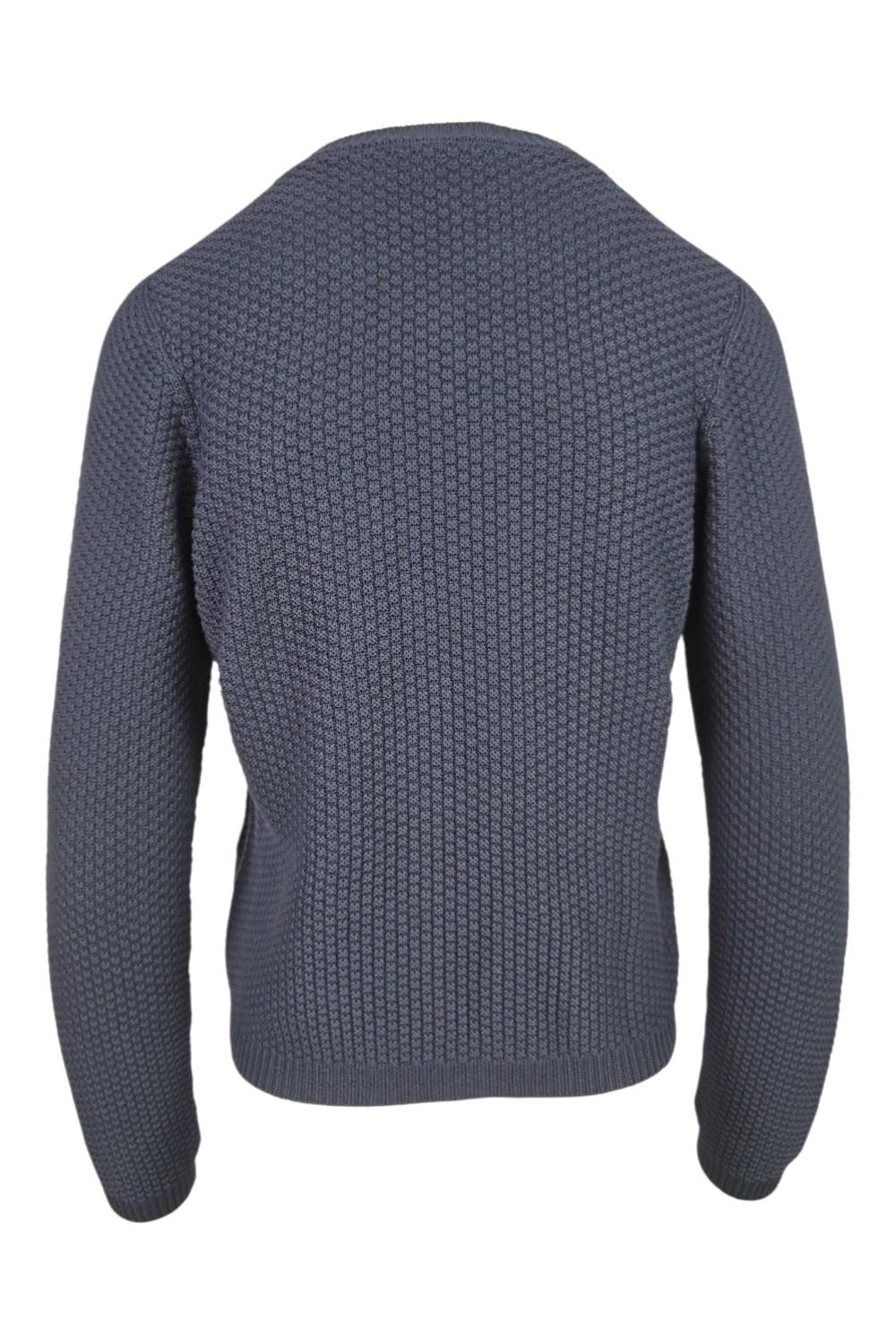 cardigan donna grana di riso blu 