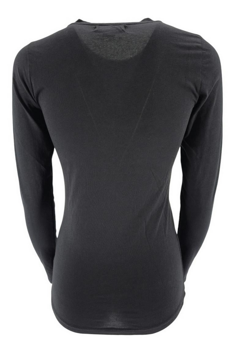 t-shirt donna manica lunga nero 