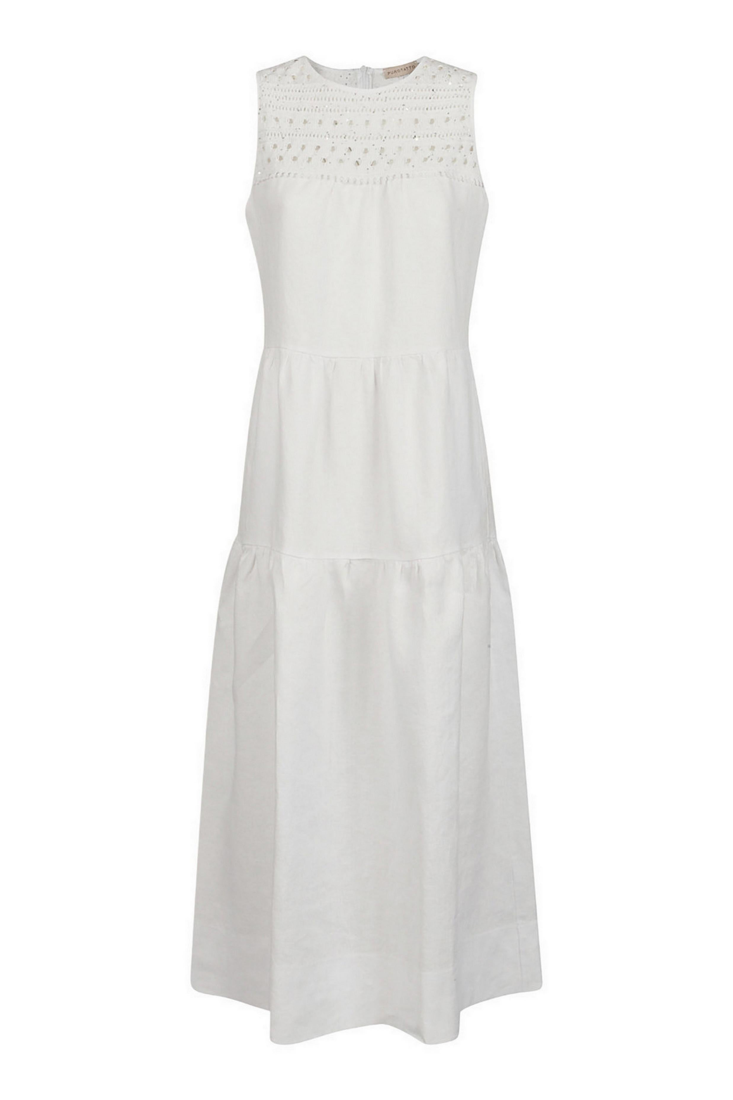 abito donna in lino bianco 