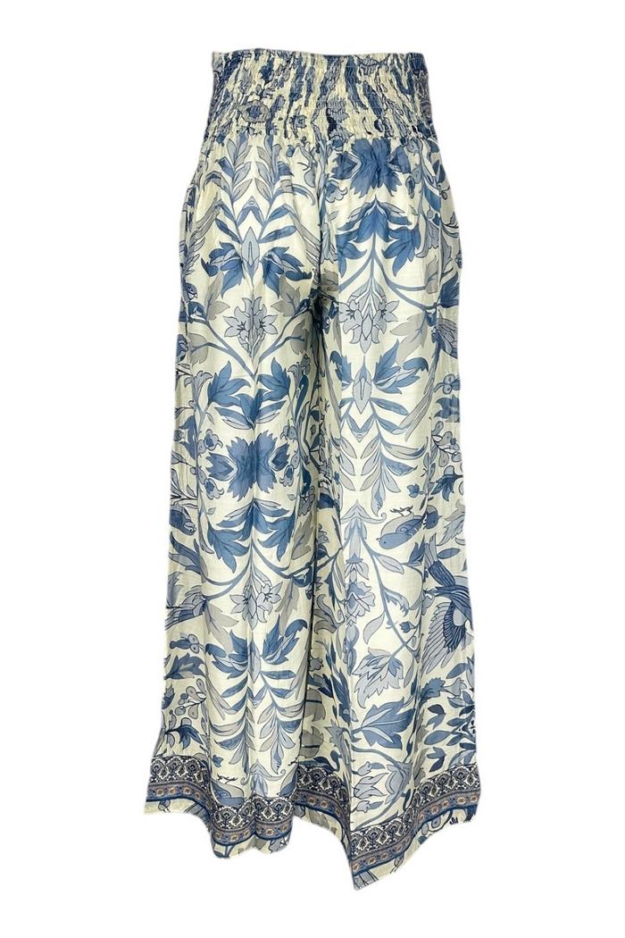 pantalone fantasia fiori 