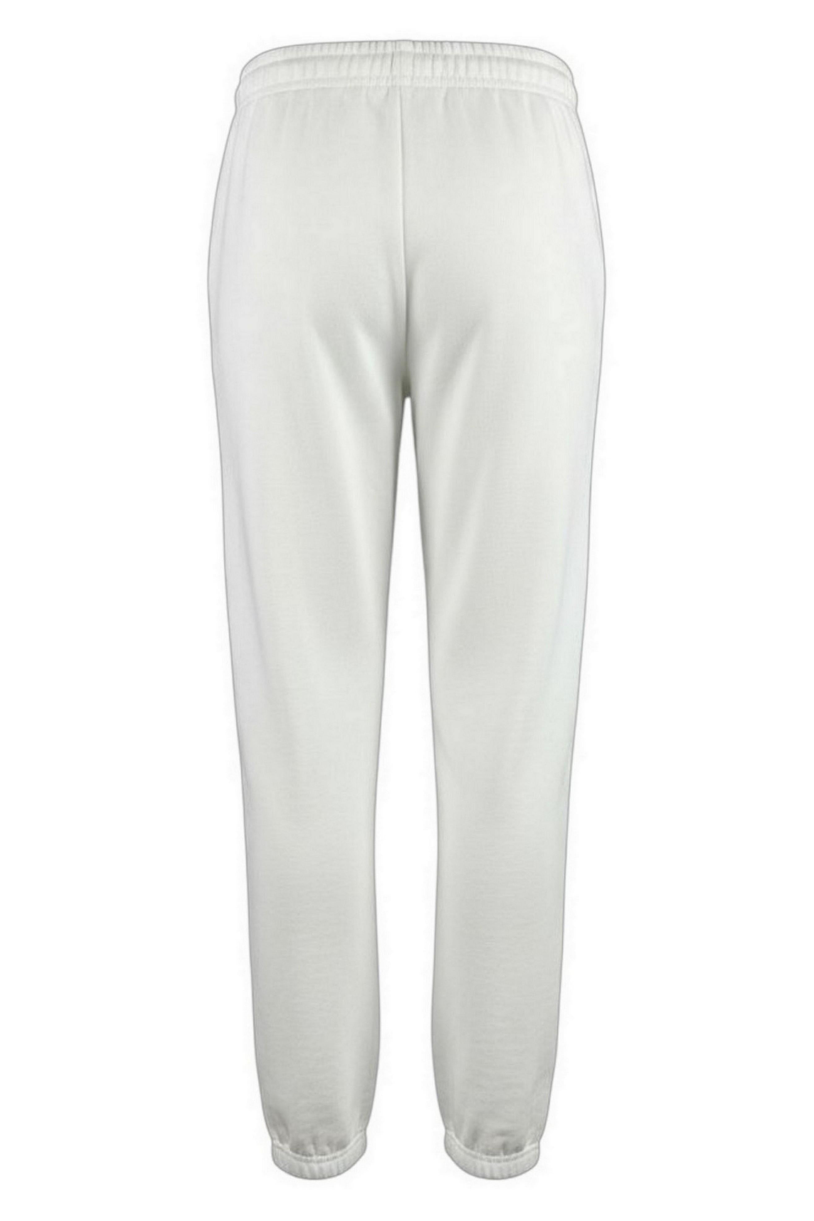 pantalone donna in felpa bianco 