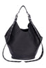 bandolera mujer grande en piel negro Dondup