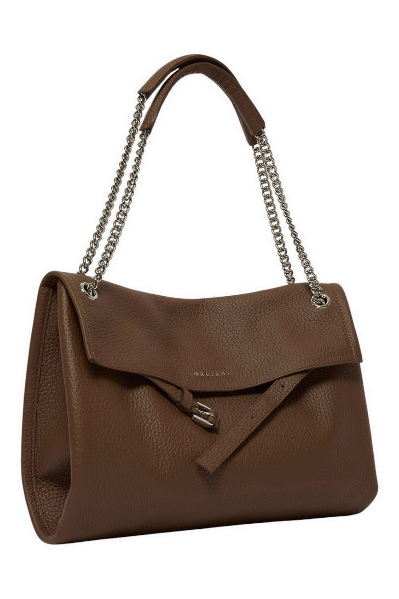 Borsa donna Venus Soft Midi in pelle martellata biscotto 