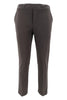 Pantalon femme en point milano marron 1-One
