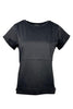 camiseta mujer manga corta negra Al revés