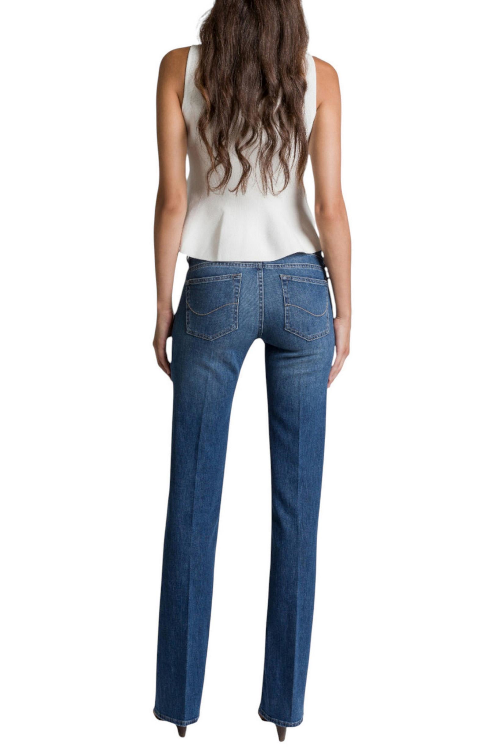jeans donna flaire in denim medio 