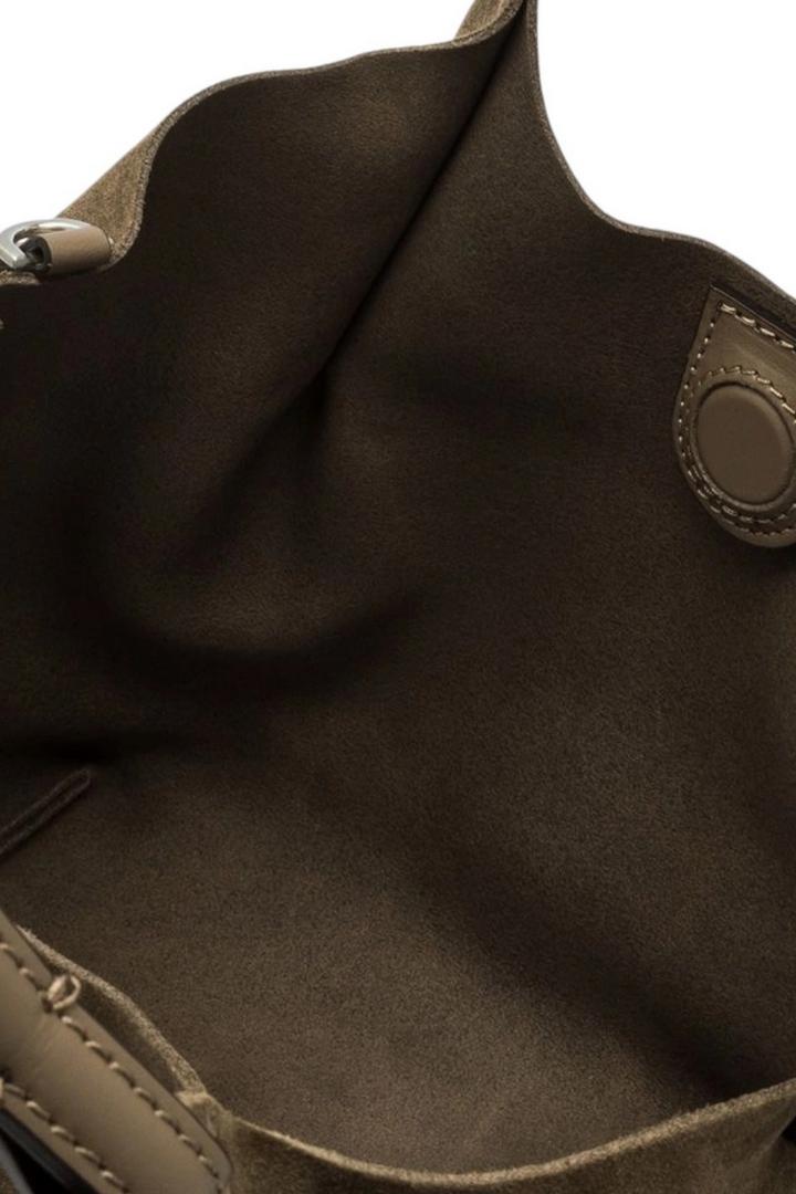 borsa donna dua piccola in camoscio marrone 