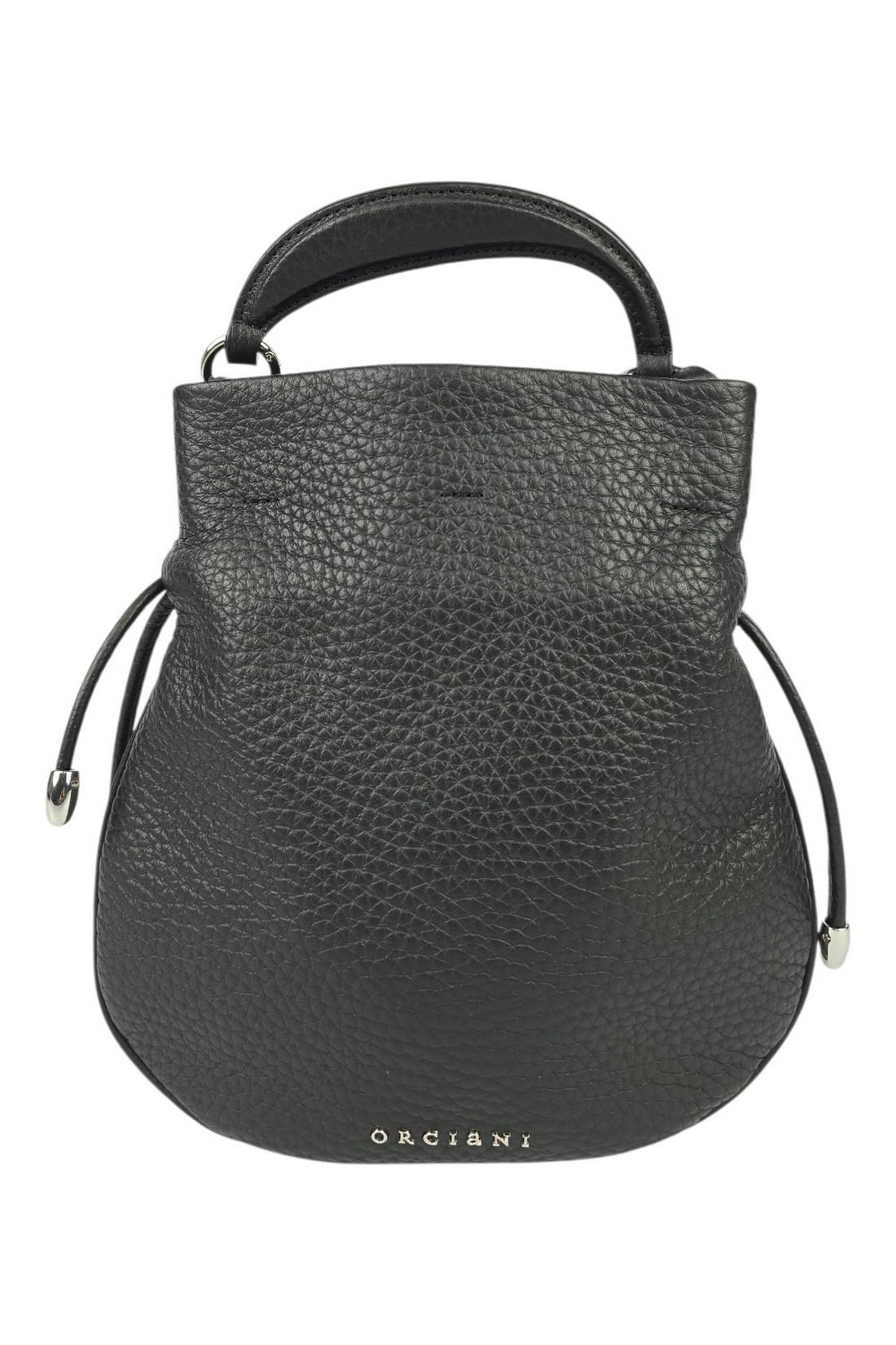 Mini bag donna Juice in pelle martellata nero 