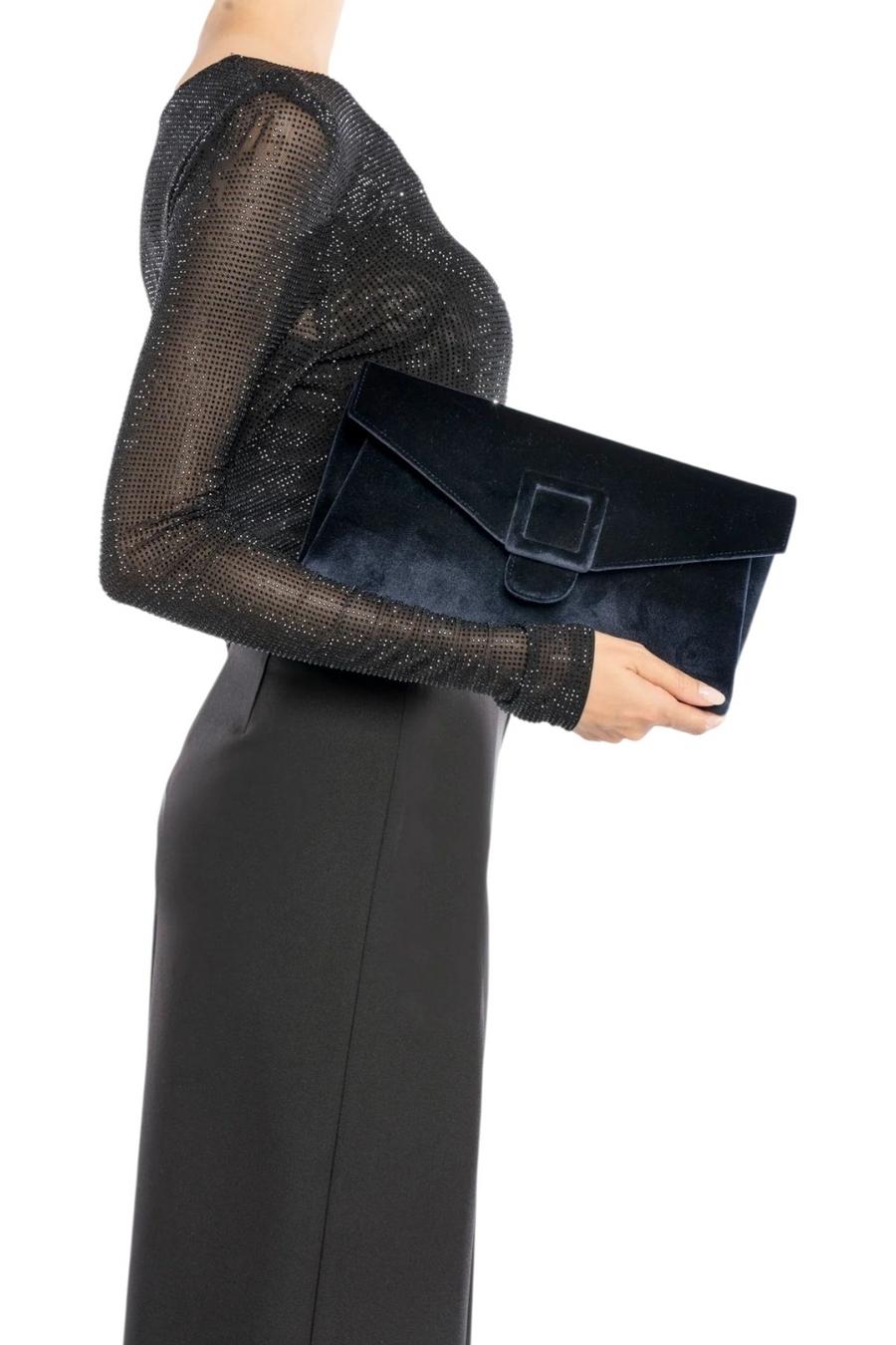 POCHETTE donna BEID VELVET BLU 