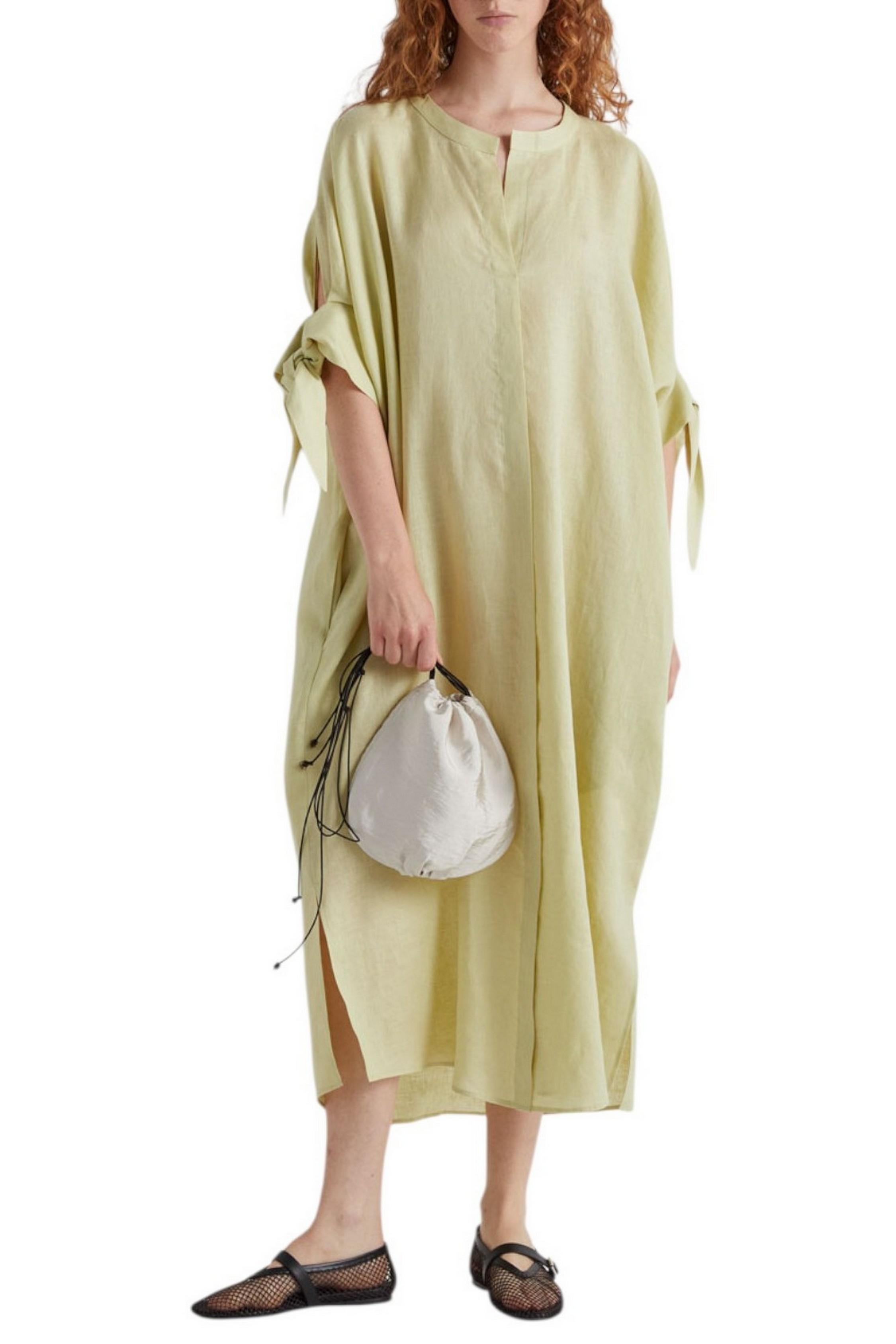 abito donna in lino lime 