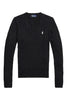 Women's black cable knit V-neck Ralph Lauren