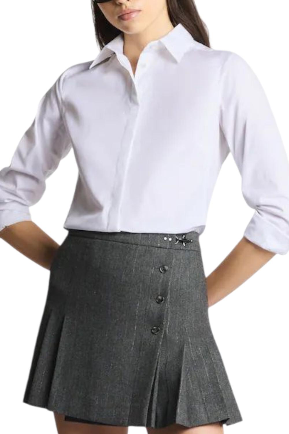 Camicia donna Slim in Popeline Stretch bianco 
