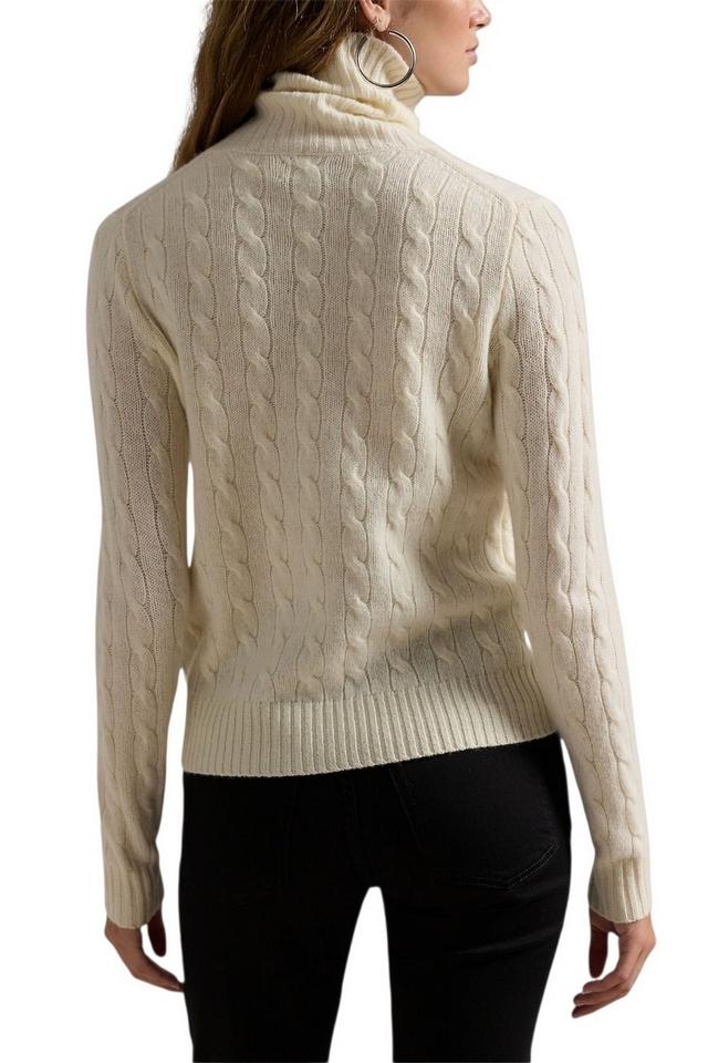 dolcevita donna a trecce crema 