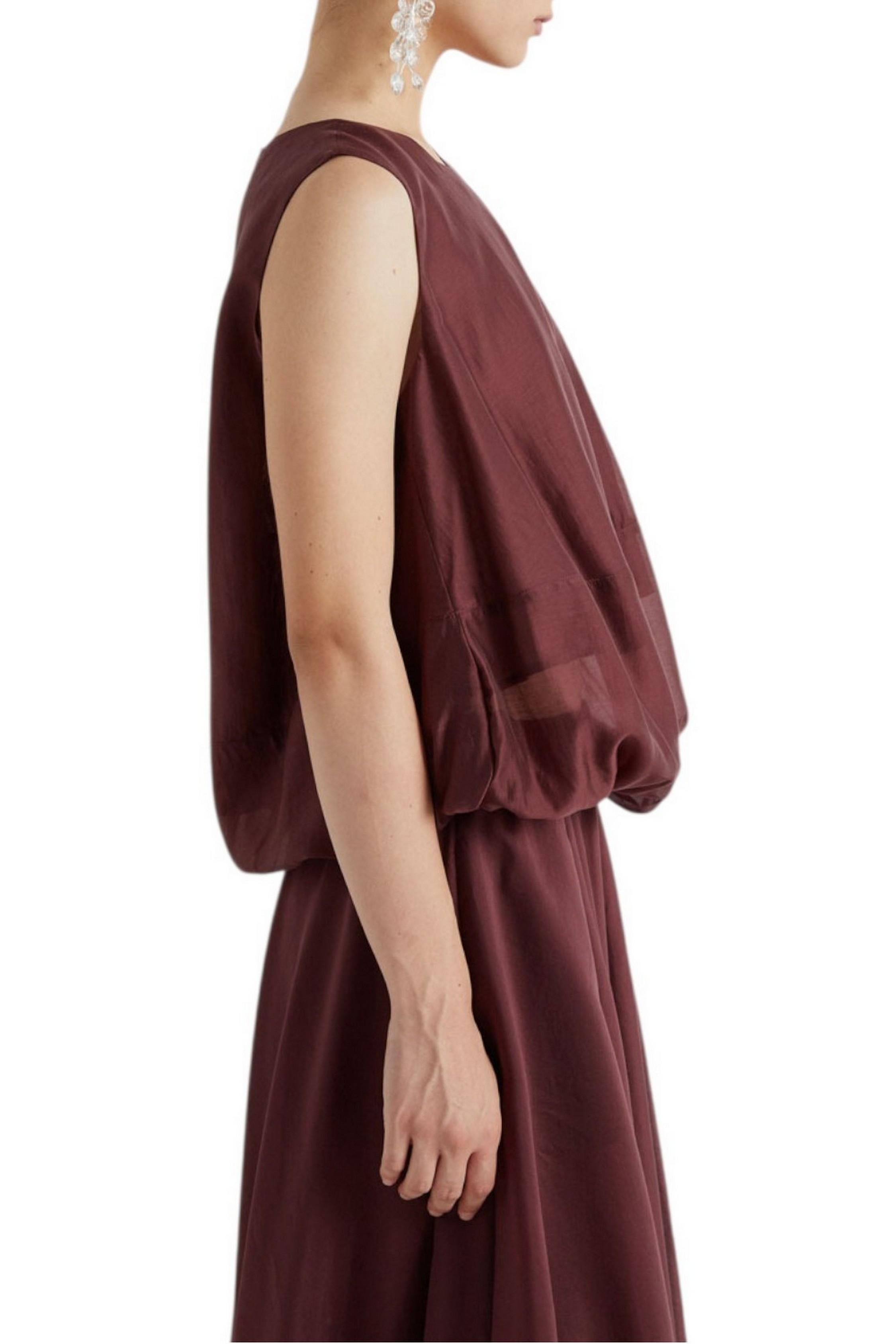 canotta donna in mussola bordeaux 