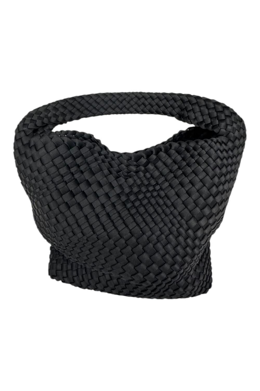 bisaccia donna intrecciata nero 