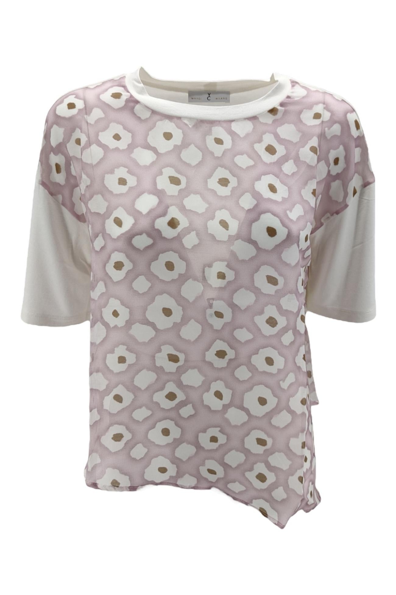T-shirt Rosa/bianco/tabacco 