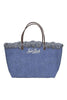 borsa donna in canvas grande denim MC2 Saint Barth
