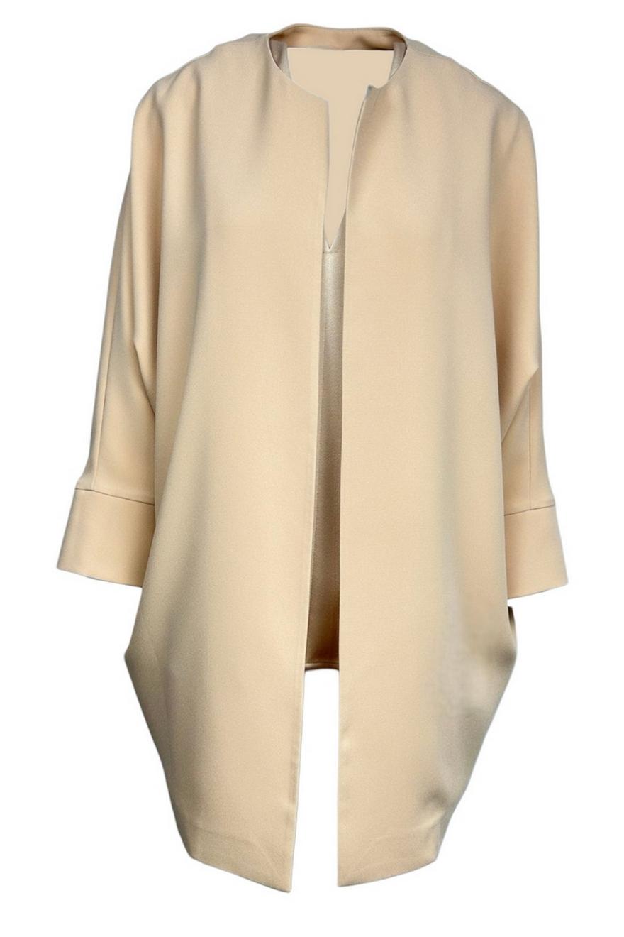 caban donna in anvers satin beige 