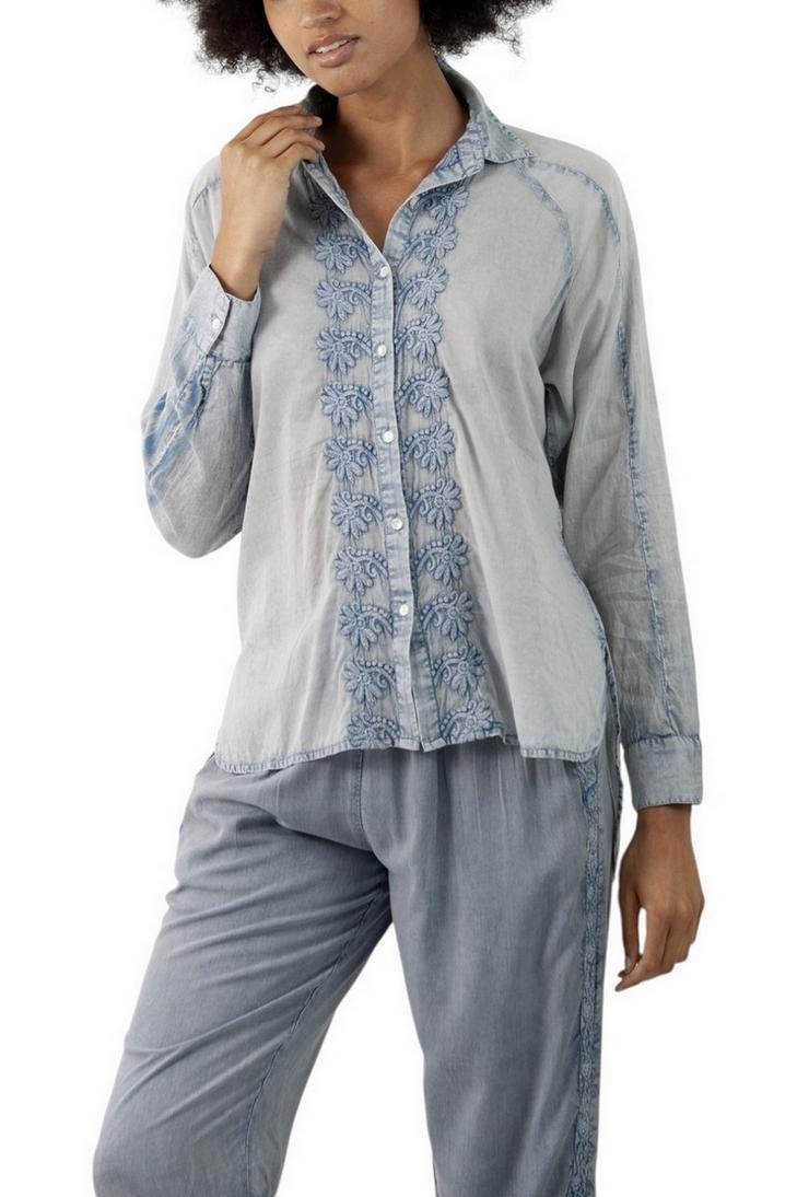 camicia ricamata chambrais 