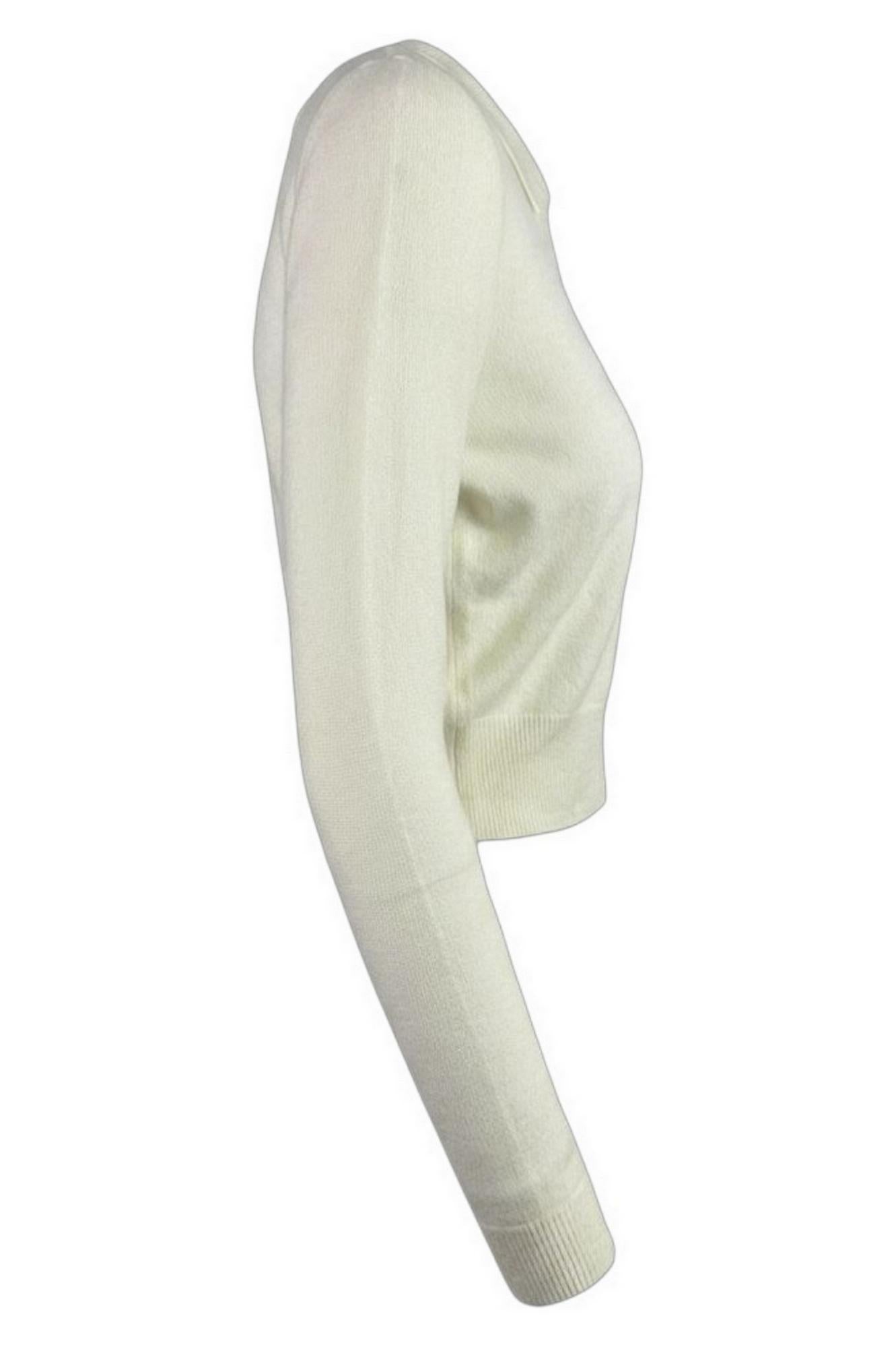 polo donna in cachemire latte 