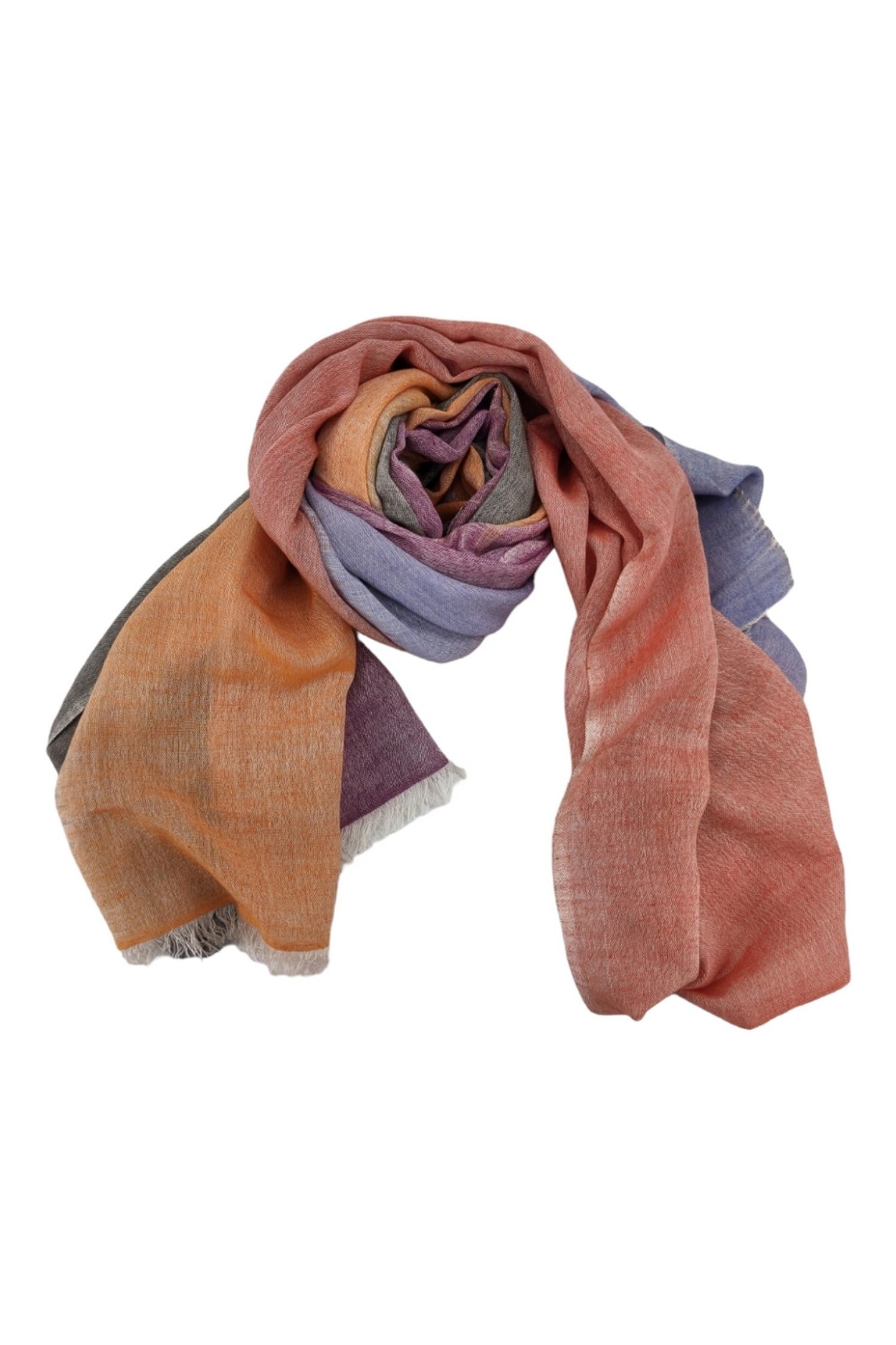 Sciarpa Arancio/porpora/grigio/lilla 