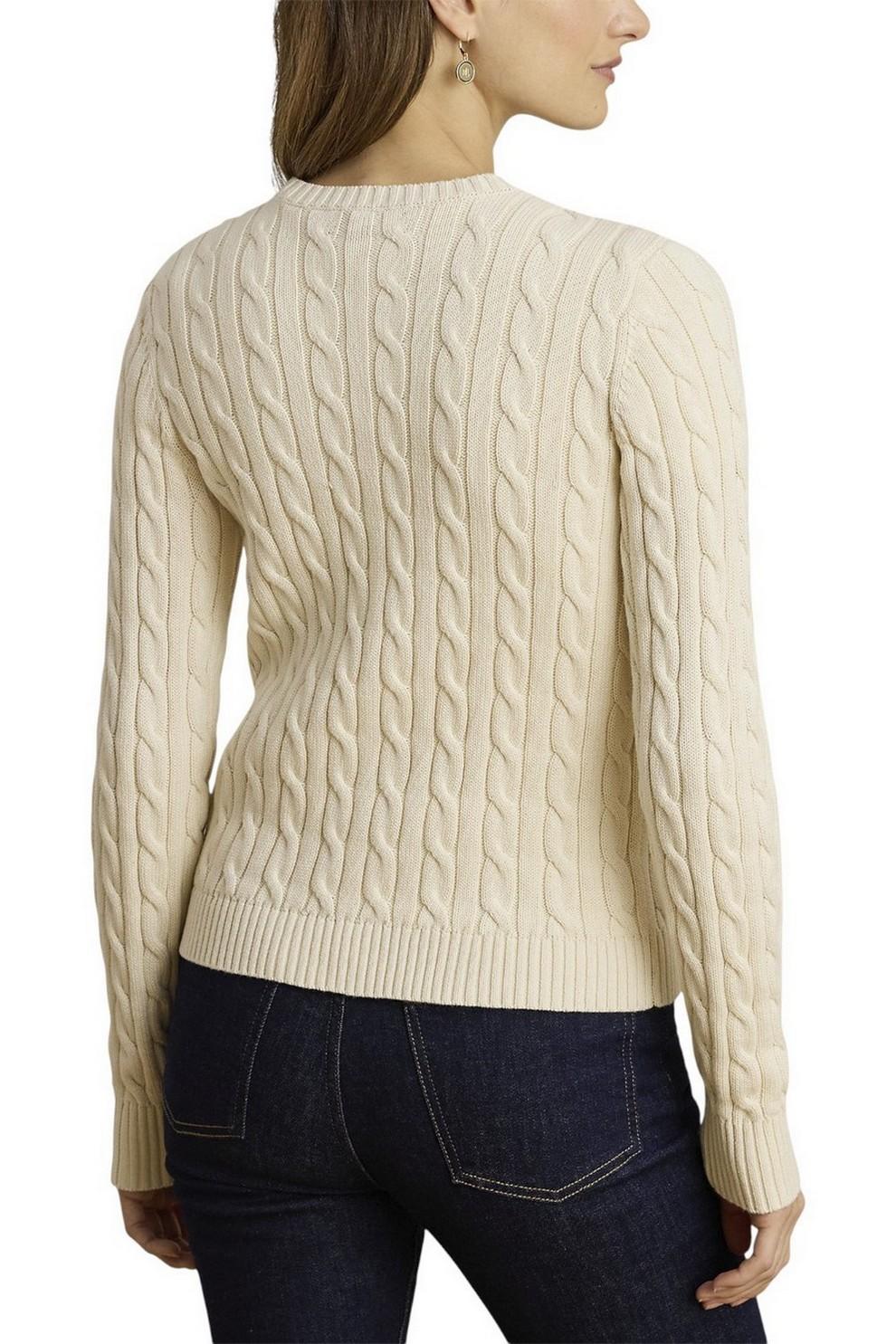 cardigan donna a trecce avorio 