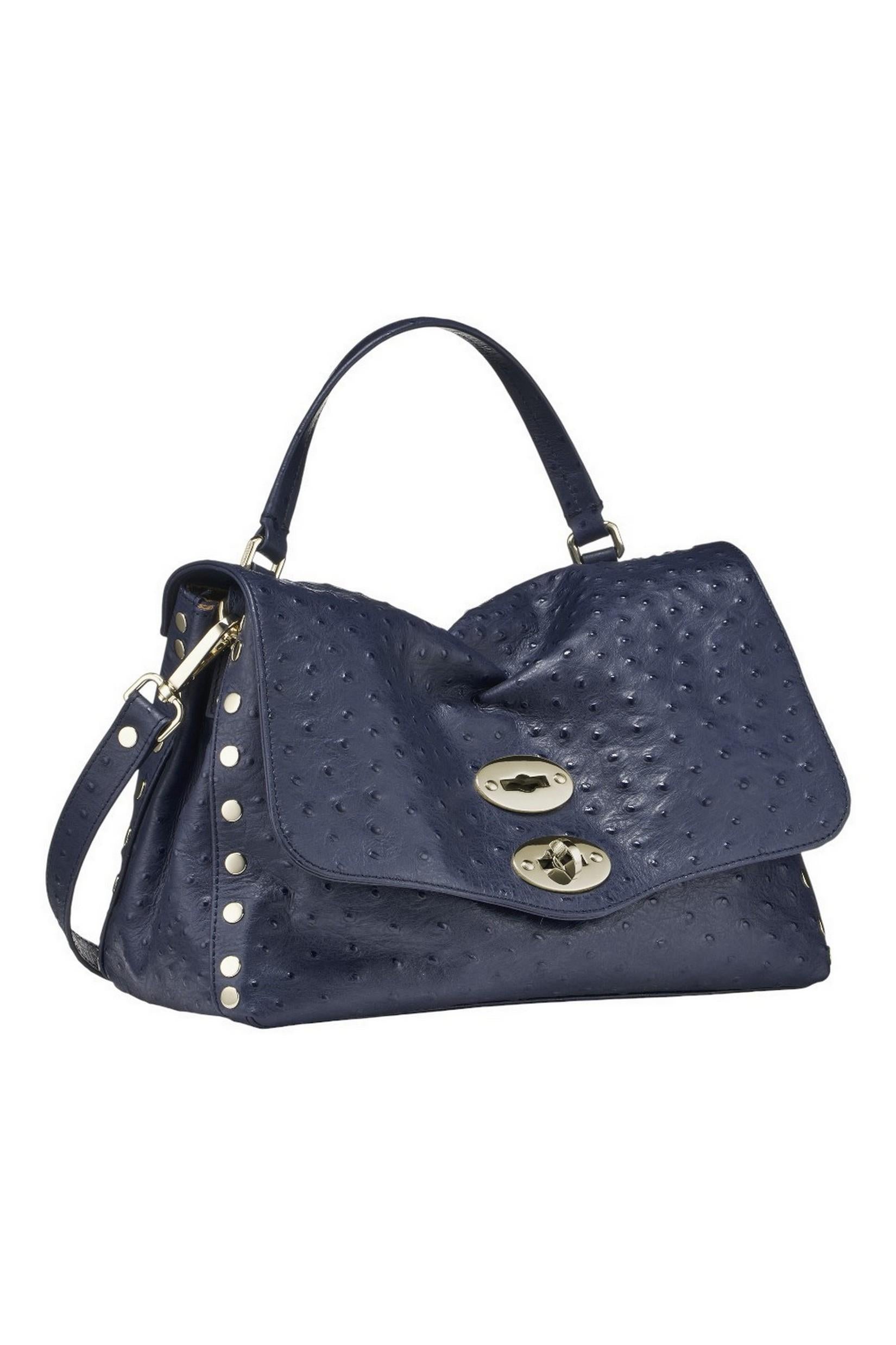 borsa donna postina small in cactus blu 