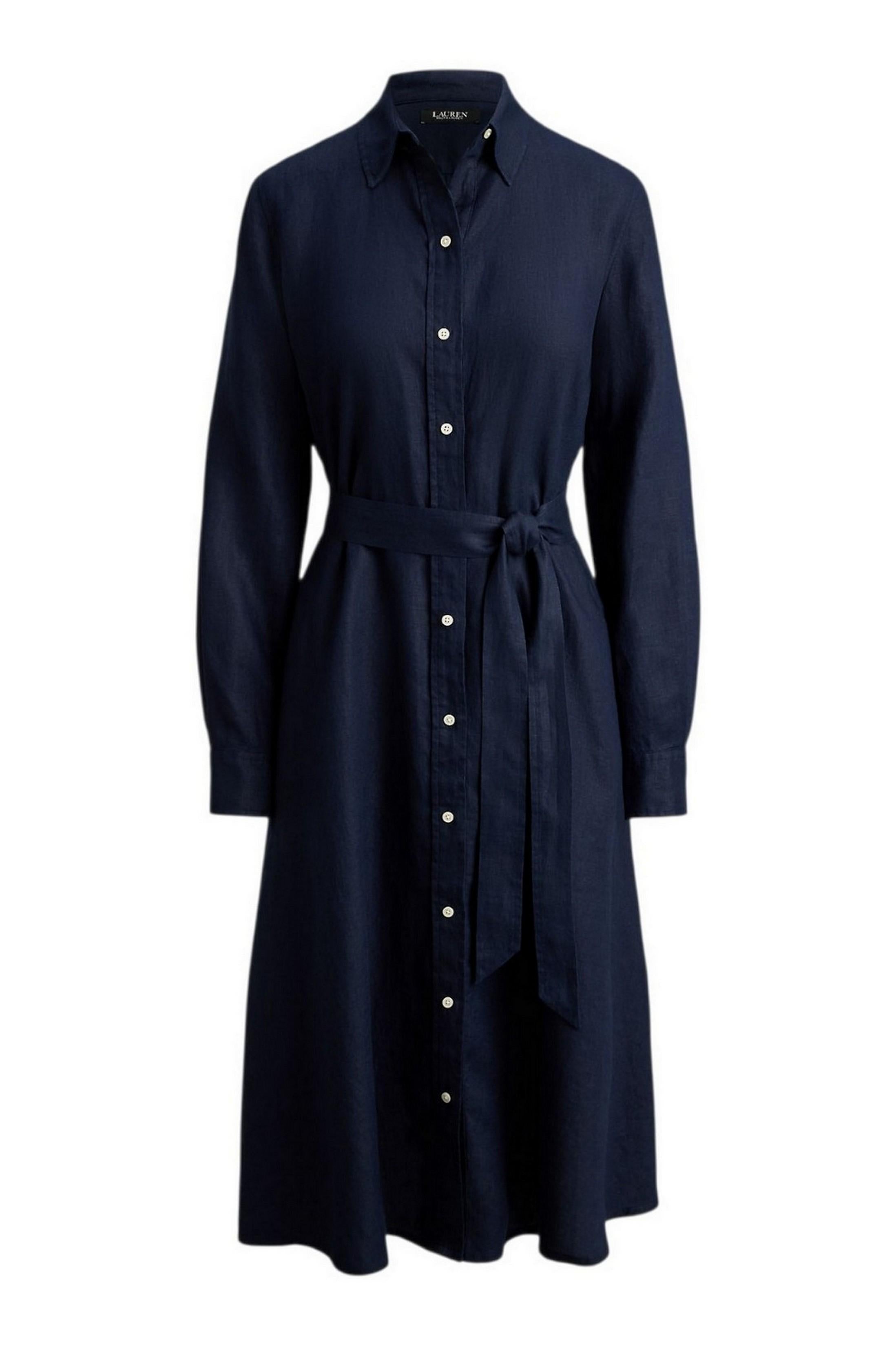 chemisier donna in lino blu 