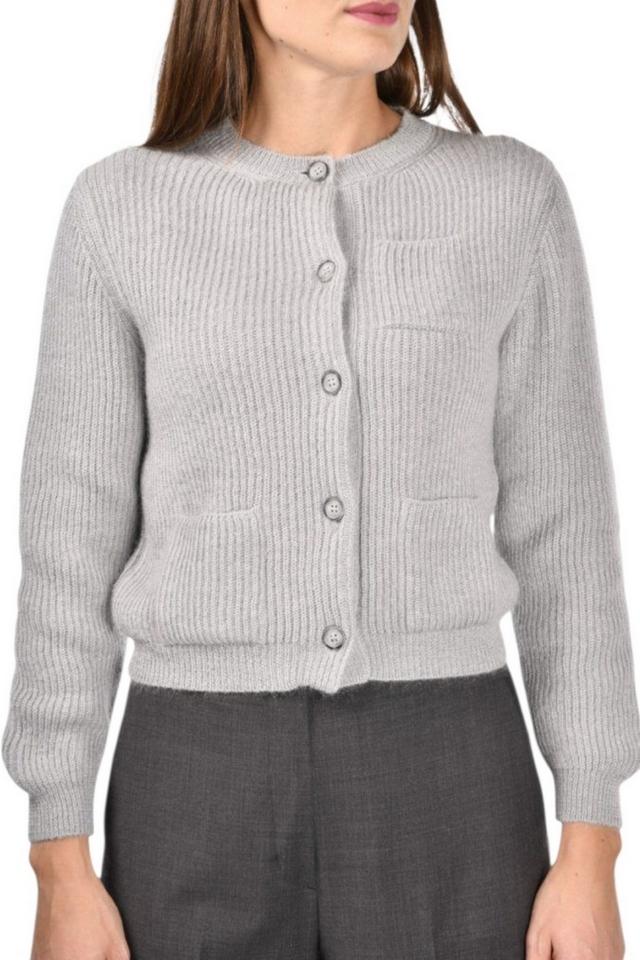 cardigan corto donna grigio 
