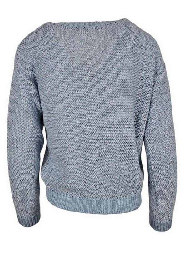 cardigan donna azzurro con paillettes azzurro 