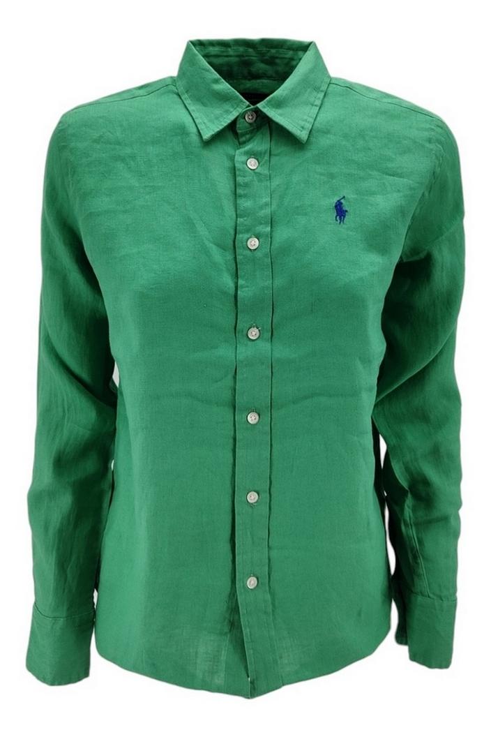 Camicia donna lino verde 