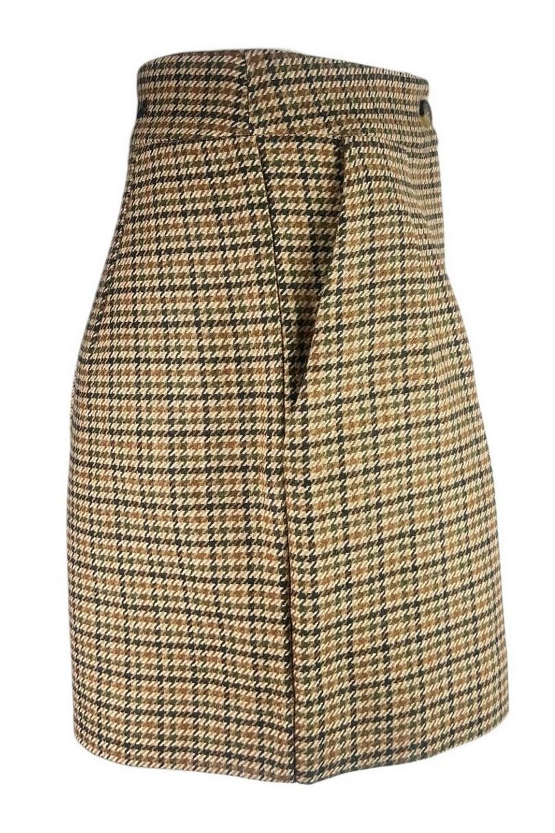 short donna check marrone 
