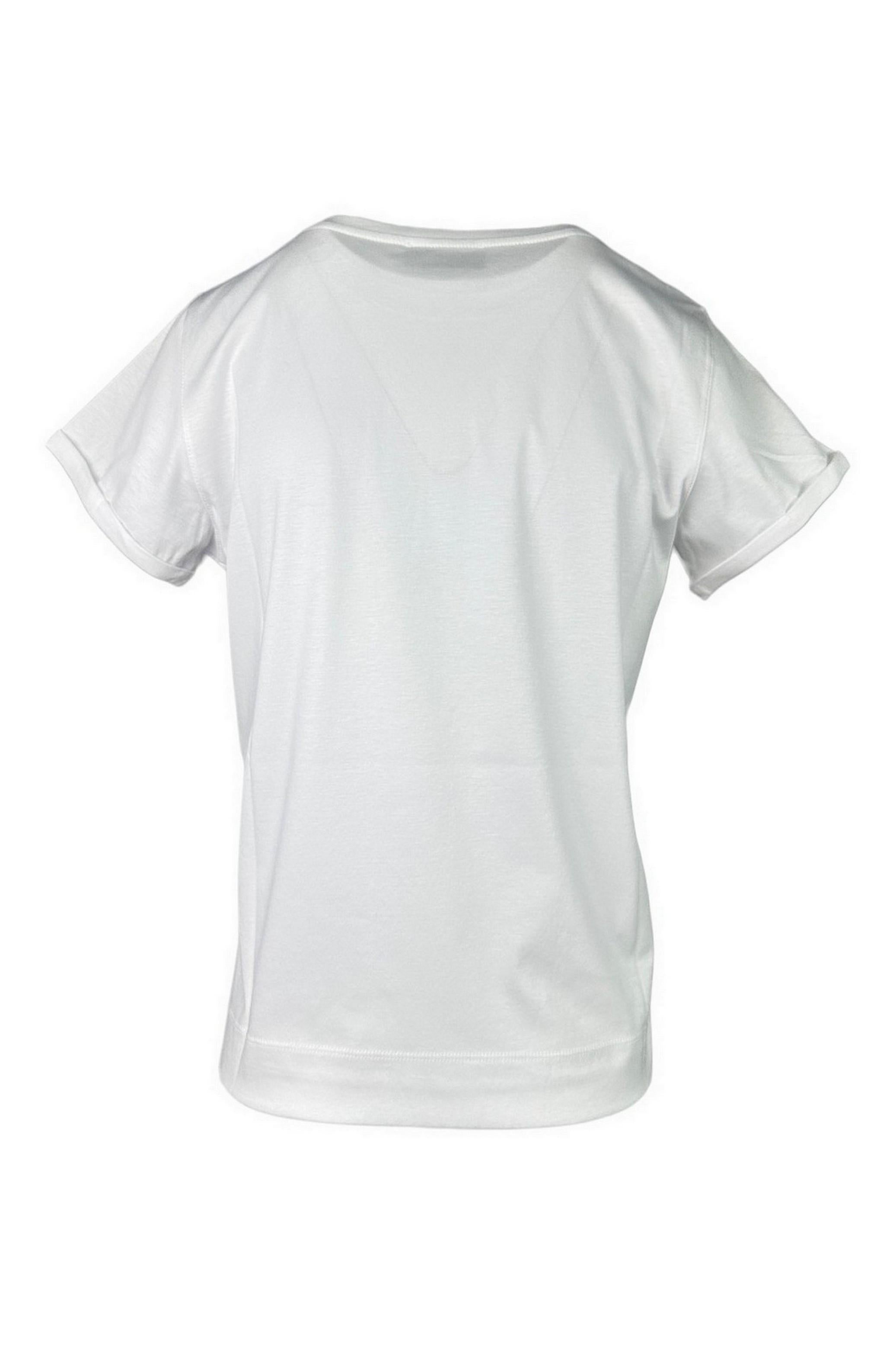 t-shirt donna manica corta bianco 