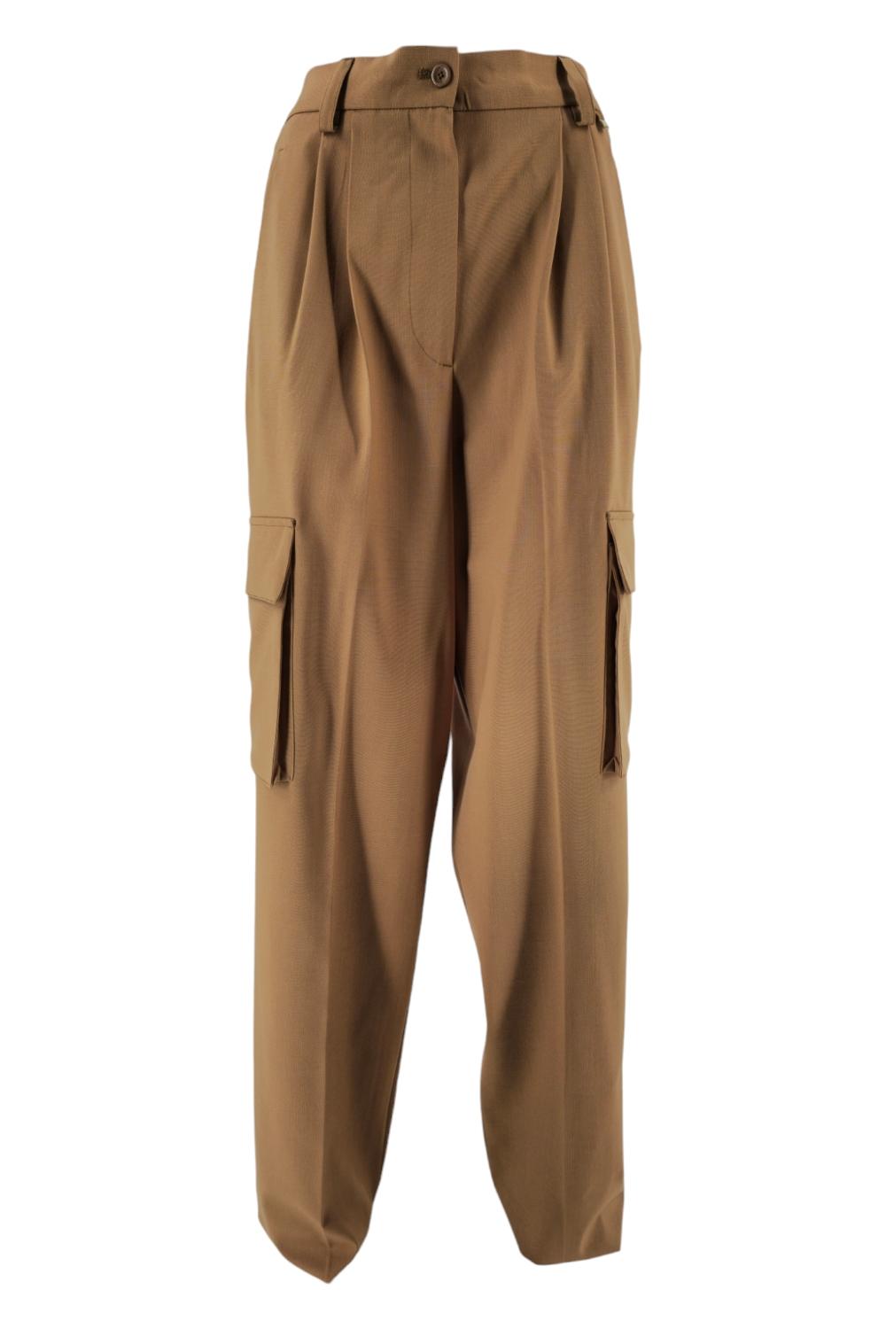 pantalone donna cargo cammello 