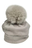 sombrero donna con pompón mastique D.EXTERIOR