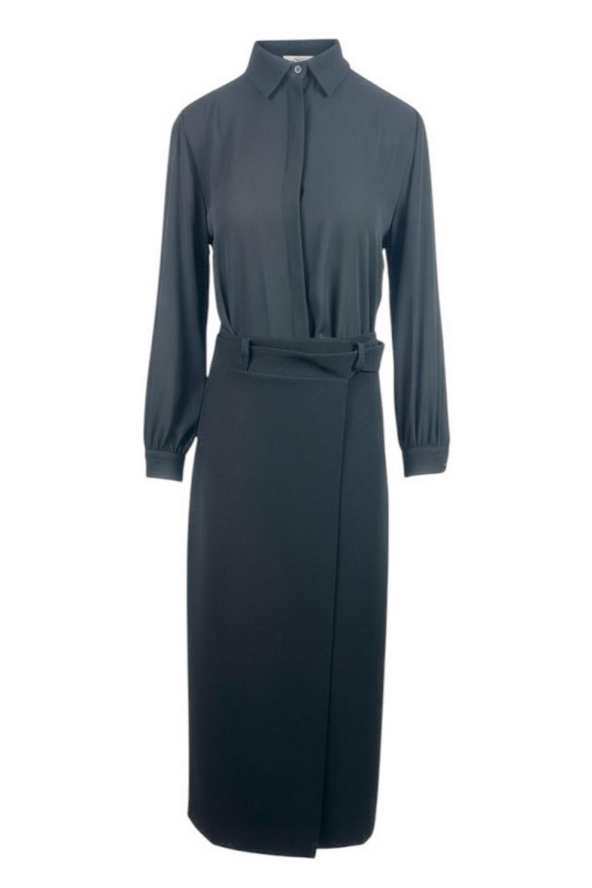 abito donna a camicia nero 