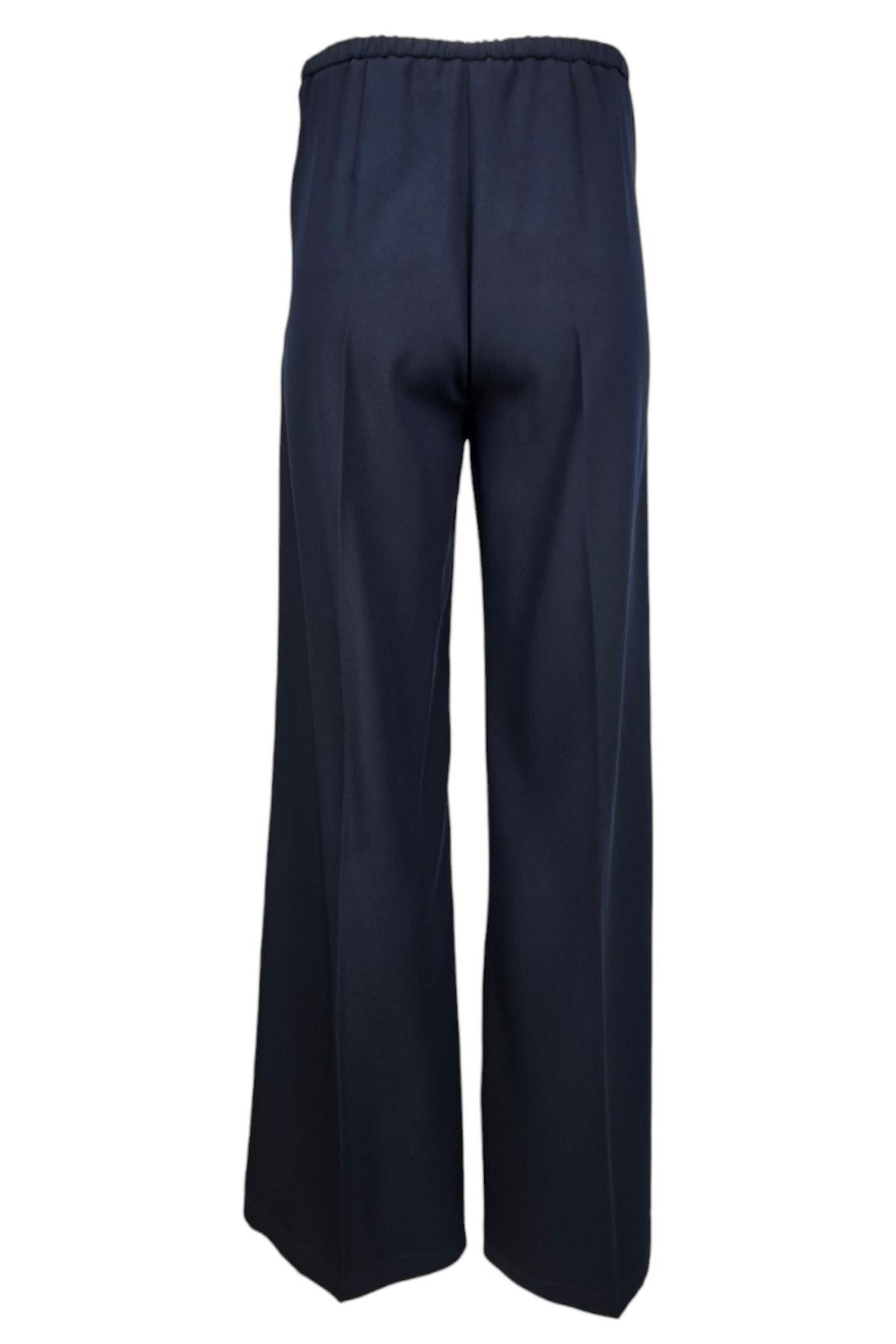pantalone donna in anvers satin opaco blu 