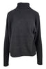 jersey mujer cuello alto corto negro A rovescio
